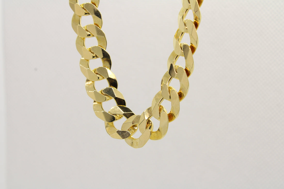 Cadena cubana de oro de 14 Kilates 